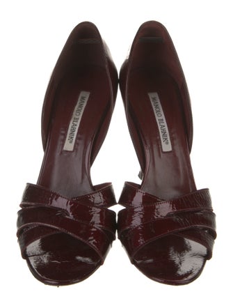 Manolo Blahnik Patent Leather Sandals