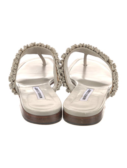 Manolo Blahnik Leather Slides