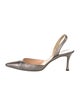 Manolo Blahnik Leather Slingback Pumps
