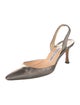 Manolo Blahnik Leather Slingback Pumps