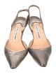 Manolo Blahnik Leather Slingback Pumps