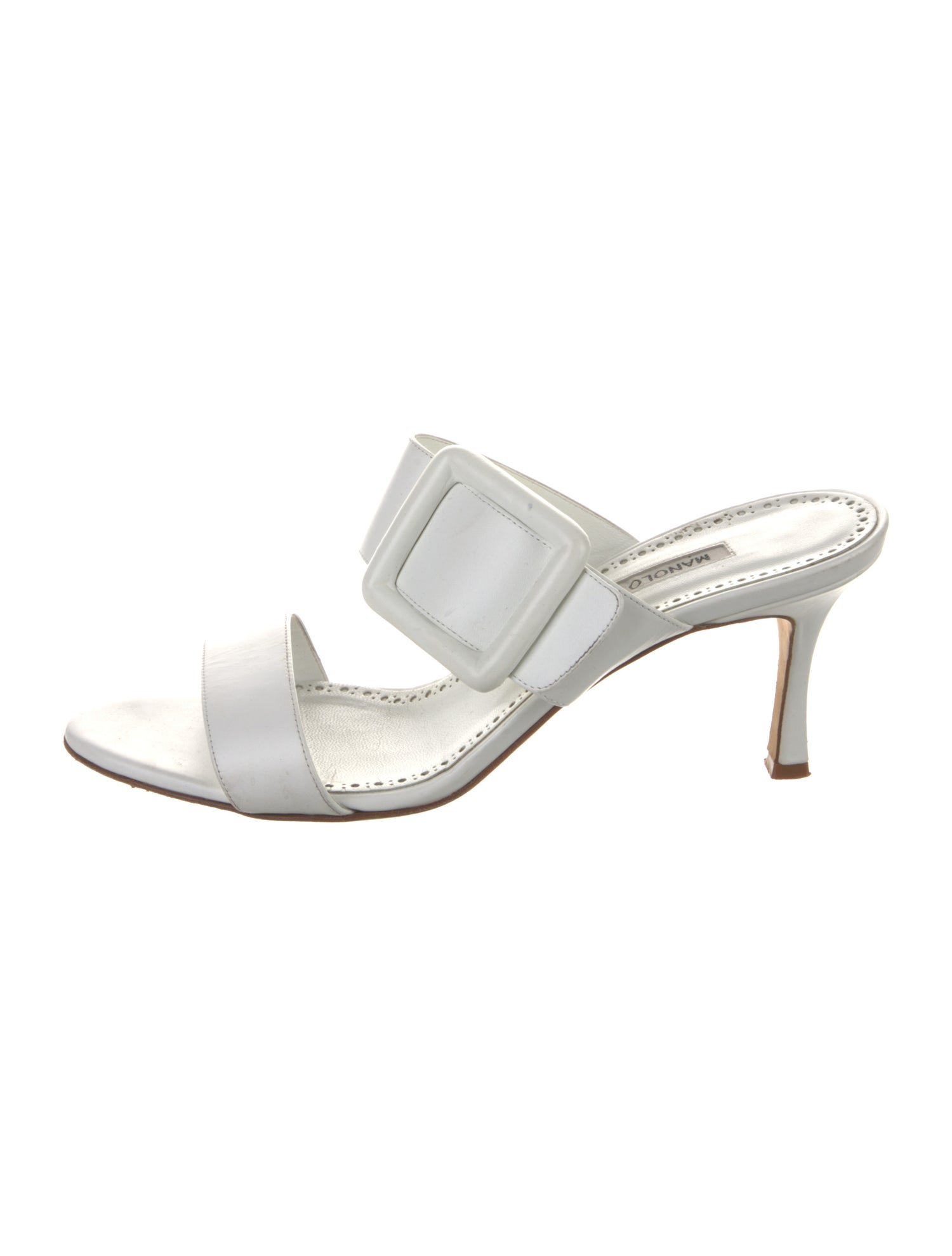 Manolo Blahnik Leather Slides