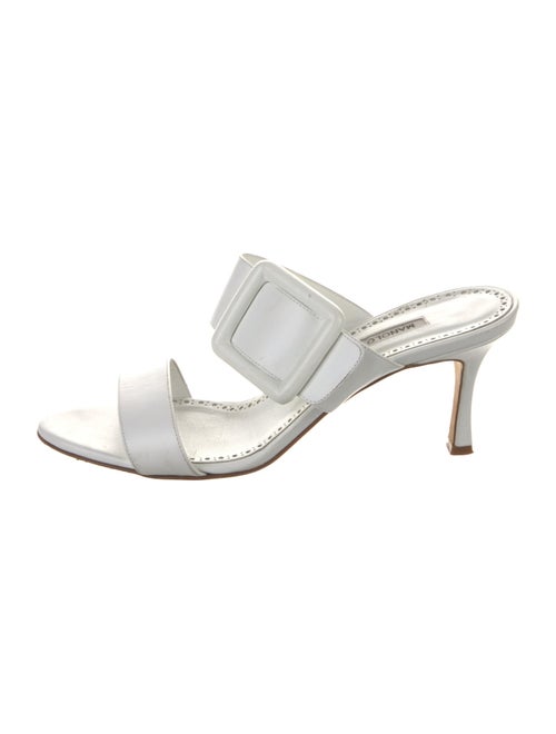 Manolo Blahnik Leather Slides