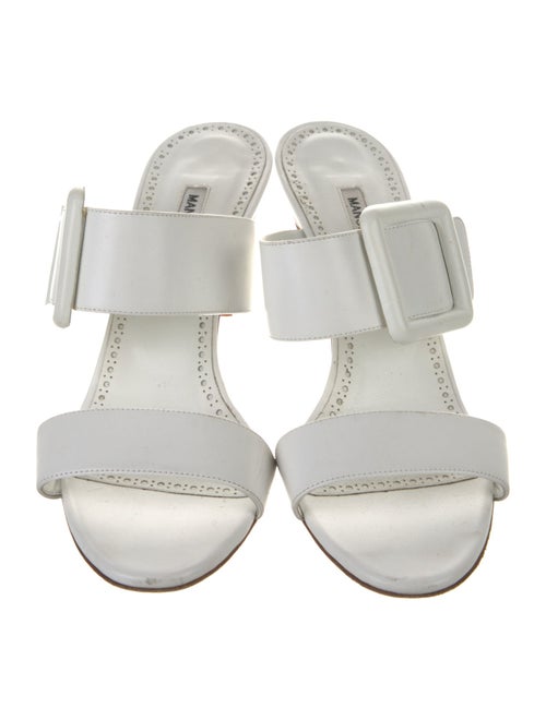 Manolo Blahnik Leather Slides