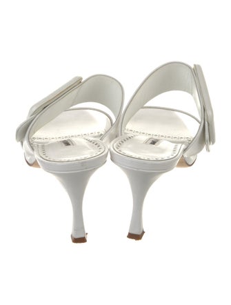 Manolo Blahnik Leather Slides