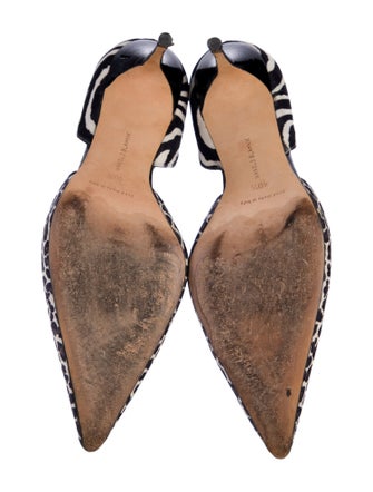 Manolo Blahnik Velvet Printed D'Orsay Pumps