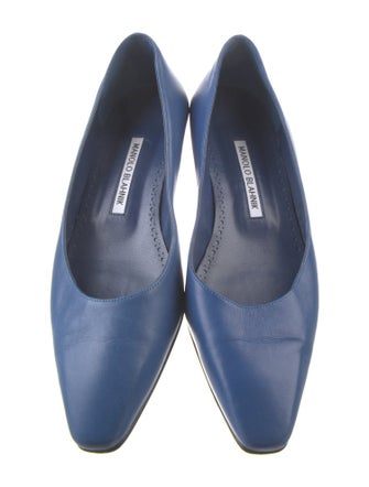 Manolo Blahnik Leather Ballet Flats