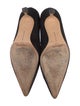 Manolo Blahnik Suede Scalloped Accent Pumps