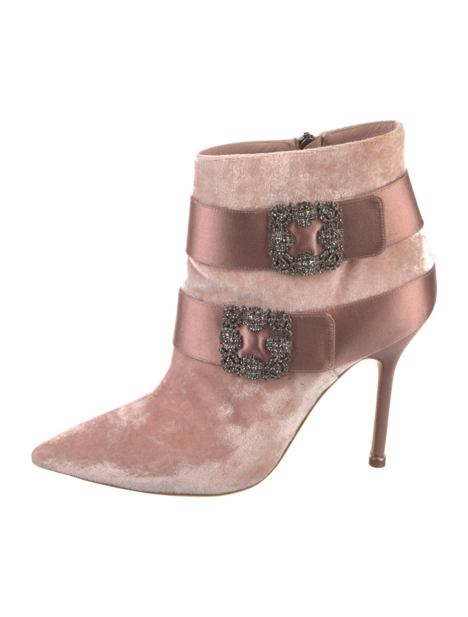 Manolo Blahnik Velvet Printed Boots