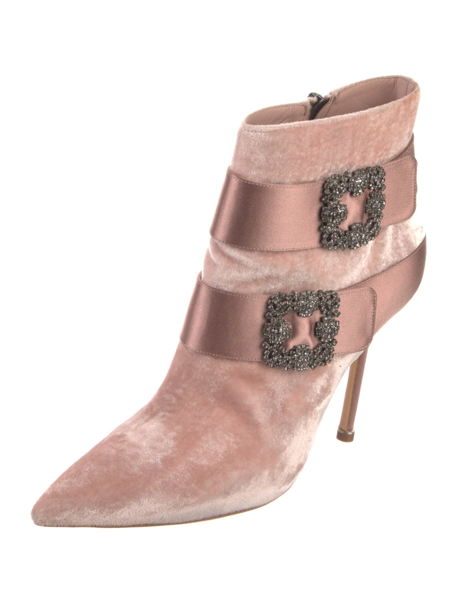 Manolo Blahnik Velvet Printed Boots