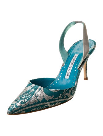 Manolo Blahnik Printed Slingback Pumps