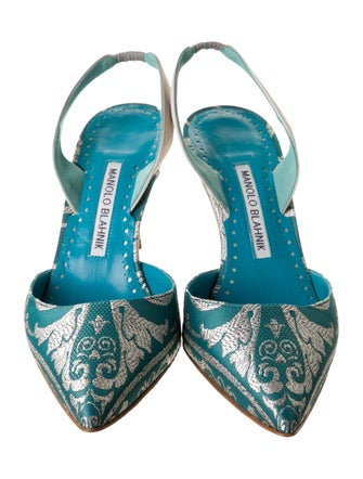 Manolo Blahnik Printed Slingback Pumps