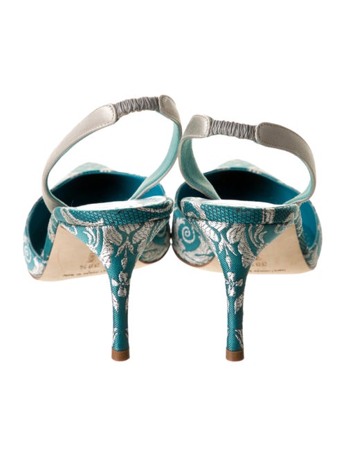 Manolo Blahnik Printed Slingback Pumps