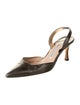 Manolo Blahnik Leather Slingback Pumps