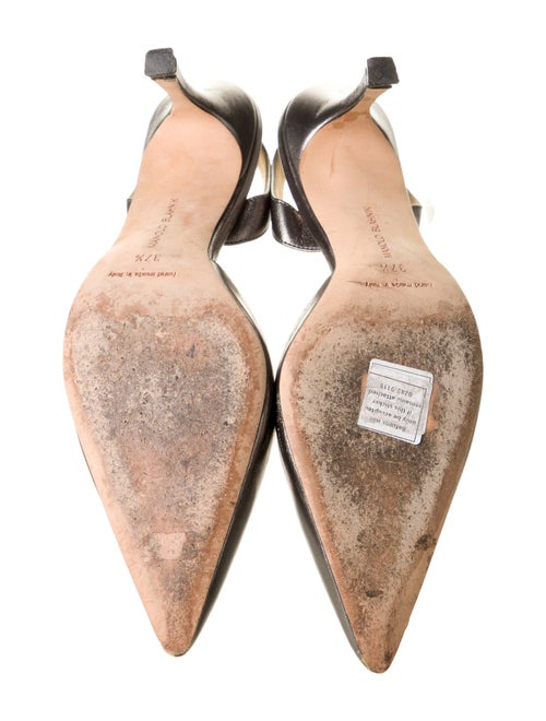 Manolo Blahnik Leather Slingback Pumps
