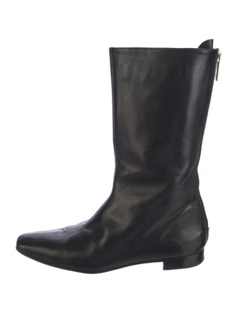 Manolo Blahnik Leather Rain Boots