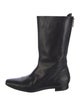 Manolo Blahnik Leather Rain Boots