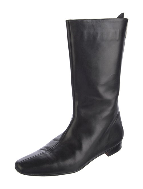 Manolo Blahnik Leather Rain Boots