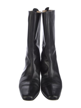 Manolo Blahnik Leather Rain Boots