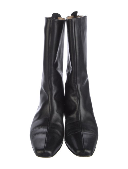 Manolo Blahnik Leather Rain Boots