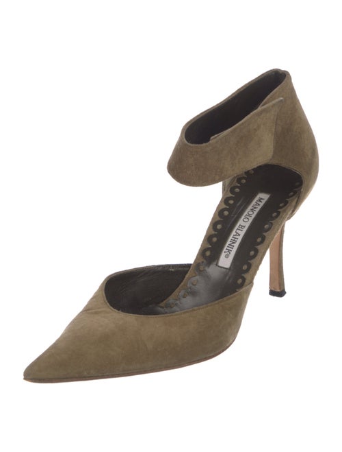 Manolo Blahnik Suede D'Orsay Pumps