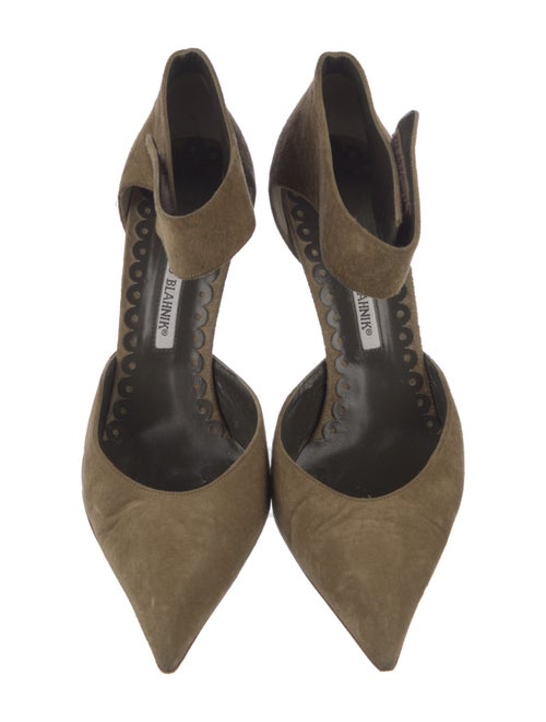 Manolo Blahnik Suede D'Orsay Pumps