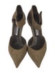Manolo Blahnik Suede D'Orsay Pumps