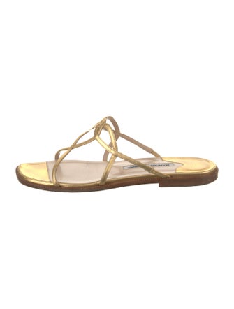 Manolo Blahnik Leather Slides
