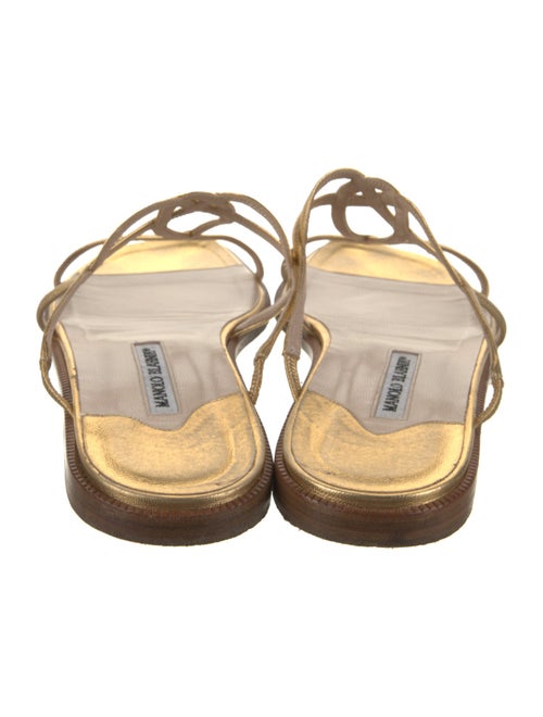 Manolo Blahnik Leather Slides