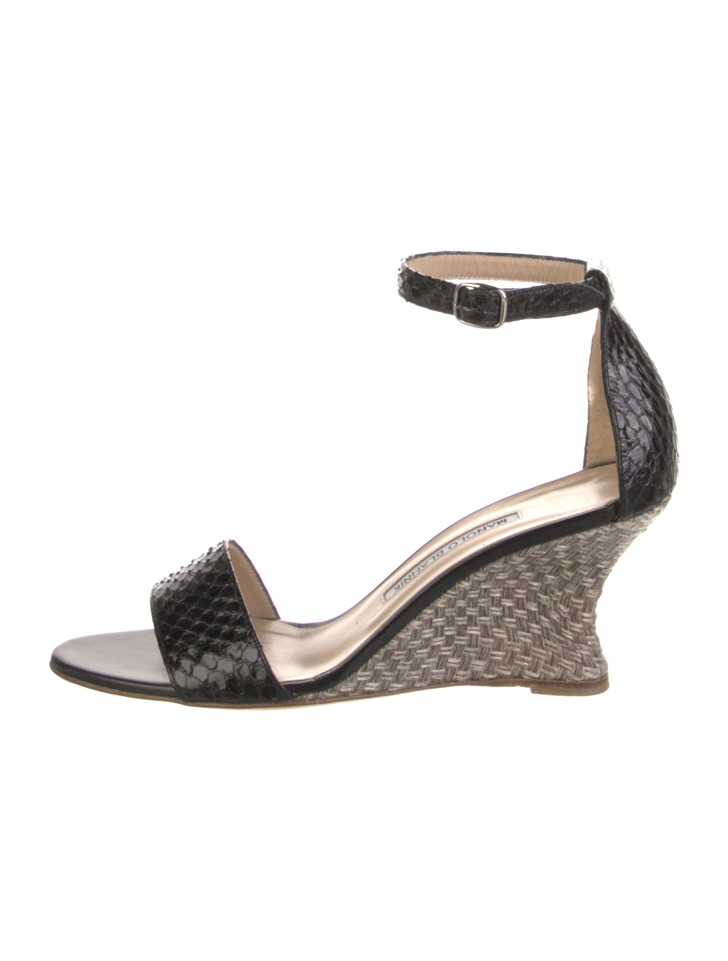 Manolo Blahnik Leather Espadrilles