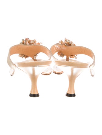 Manolo Blahnik Leather Slides