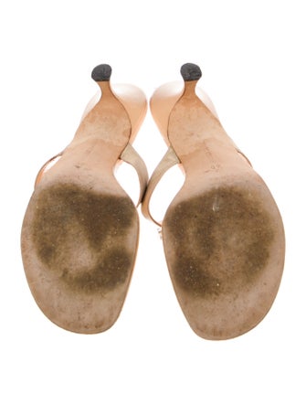 Manolo Blahnik Leather Slides