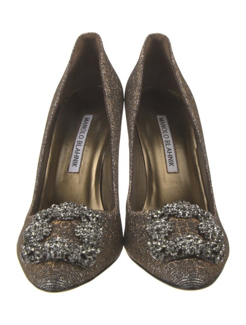 Manolo Blahnik Hangisi Crystal Embellishments Pumps