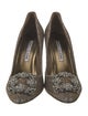 Manolo Blahnik Hangisi Crystal Embellishments Pumps
