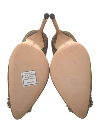 Manolo Blahnik Hangisi Crystal Embellishments Pumps