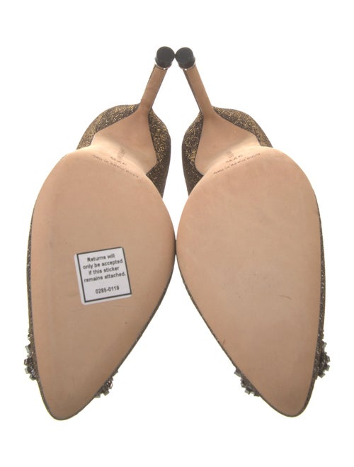 Manolo Blahnik Hangisi Crystal Embellishments Pumps