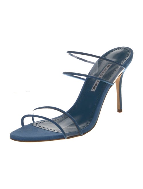 Manolo Blahnik Suede Slides