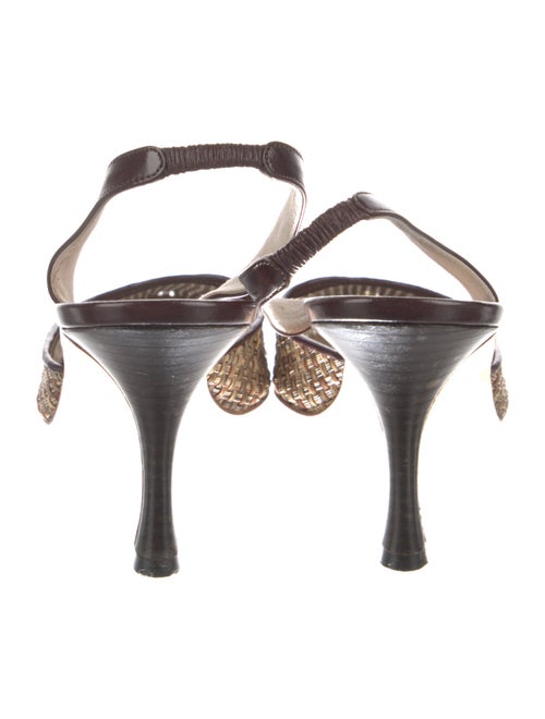 Manolo Blahnik Leather Slingback Pumps