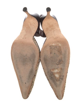 Manolo Blahnik Leather Slingback Pumps