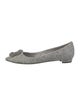 Manolo Blahnik Wool Crystal Embellishments Flats