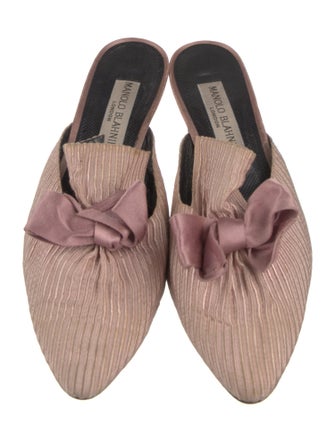 Manolo Blahnik Bow Accents Mules