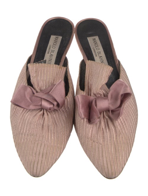 Manolo Blahnik Bow Accents Mules