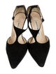 Manolo Blahnik Suede T-Strap Pumps