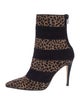 Manolo Blahnik Ponyhair Animal Print Sock Boots