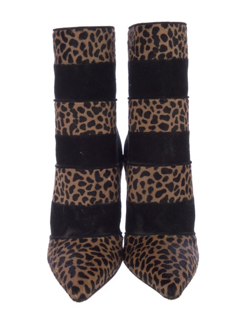 Manolo Blahnik Ponyhair Animal Print Sock Boots