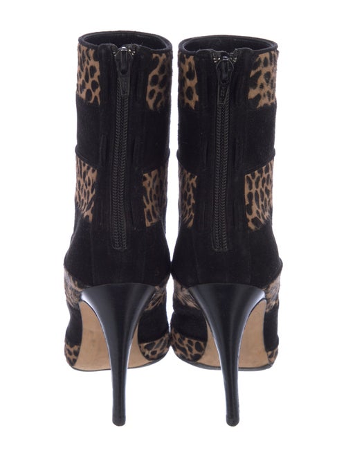 Manolo Blahnik Ponyhair Animal Print Sock Boots