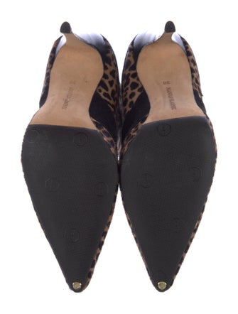 Manolo Blahnik Ponyhair Animal Print Sock Boots