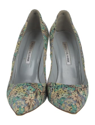 Manolo Blahnik Floral Print Pumps