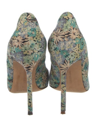 Manolo Blahnik Floral Print Pumps