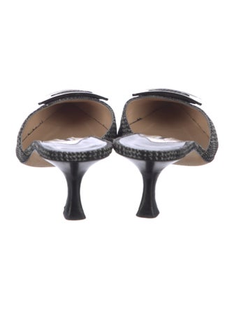 Manolo Blahnik Printed Mules